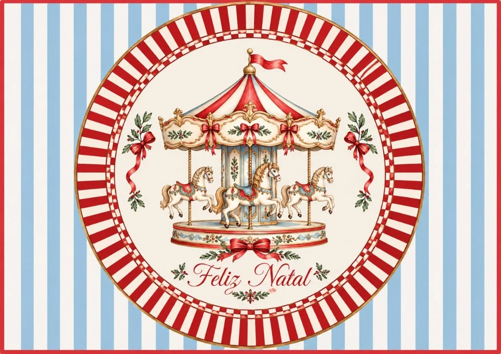 Carrossel de Natal Medalhão