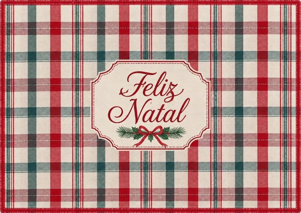 Jogo Americano Xadrez Clássico de Natal